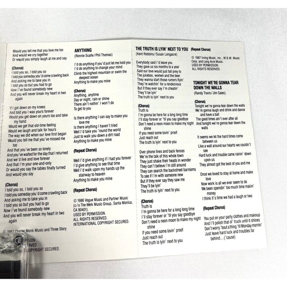 Randy Travis-Always And Forever-1987 Cassette-Warner Brothers-USA-Folk Country - Picture 9 of 11